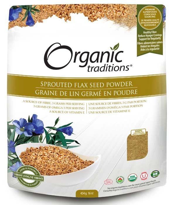 Organic Traditions Sprouted Flax Seed Powder 454 g Image 1
