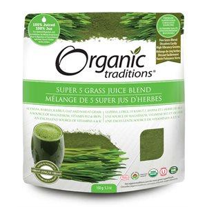Organic Traditions Super 5 Grass Juice Blend 150 g Image 1