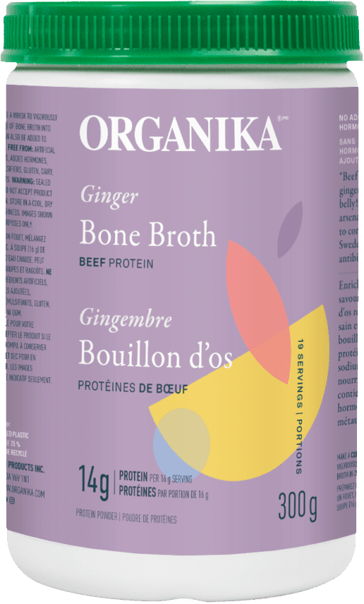Organika Bone Broth Beef Protein Powder - Ginger (300 g)