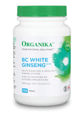 Organika BC White Ginseng 500 mg 100 Capsules Image 1
