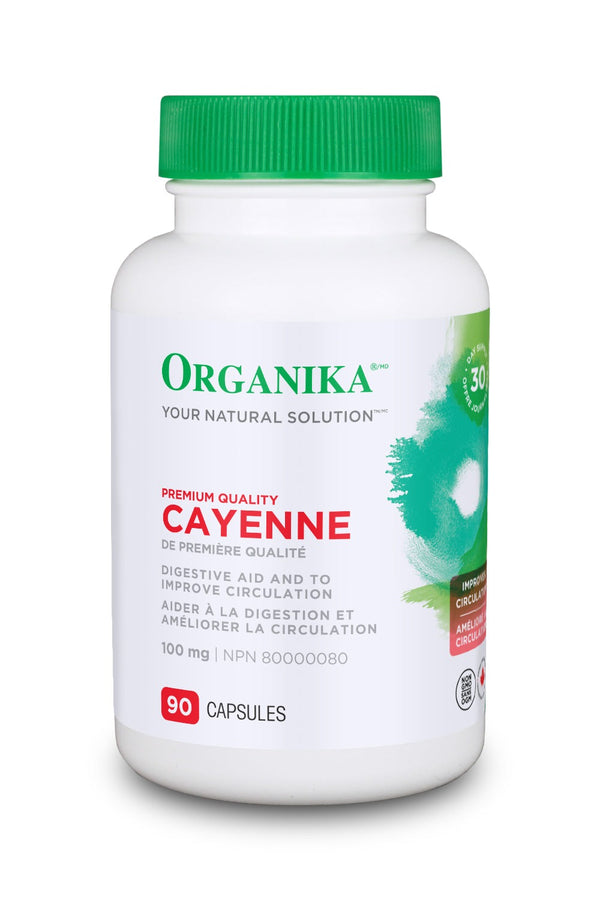 Organika Cayenne Extract 100 mg 90 Capsules Image 1