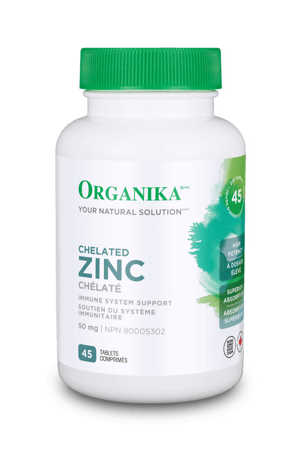 Organika Chelated Zinc 50 mg 45 Tablets Image 1