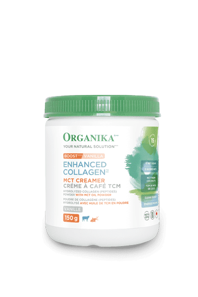 Organika Enhanced Collagen Boost MCT Creamer - Vanilla 150 g Image 1