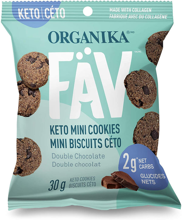 Organika FÄV Keto Mini Cookies 30 g - Double Chocolate Image 1