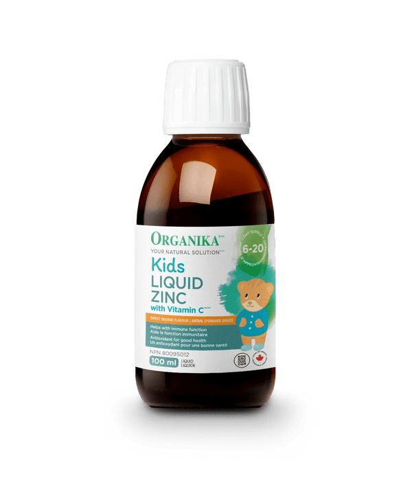 Organika Kids Liquid Zinc with Vitamin C - Sweet Orange 100 mL Image 1