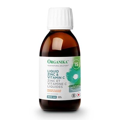 Organika Liquid Zinc & Vitamin C - Orange 300 mL Image 1