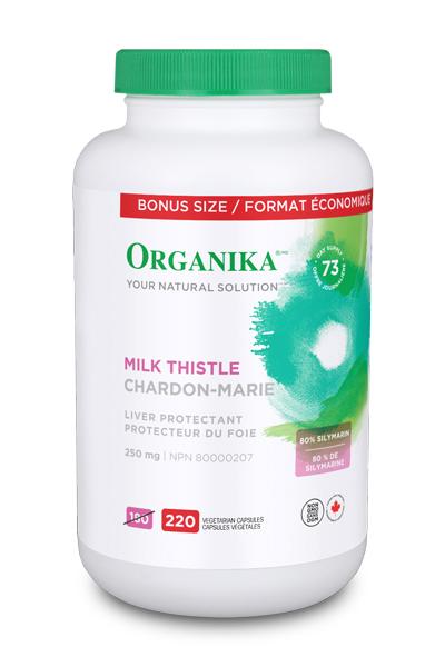 Organika Milk Thistle 250 mg BONUS SIZE 220 VCaps Image 1