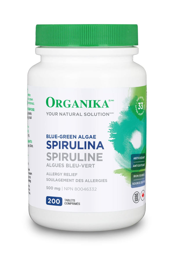 Organika Spirulina 500 mg 200 Tablets Image 1
