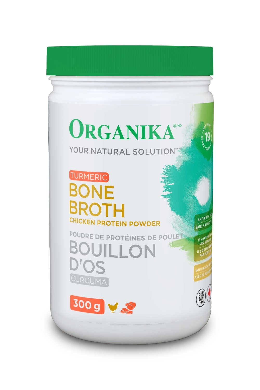 Buy Organika Turmeric Bone Broth Chicken Protein Powder (300 g) for 45
