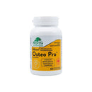 A bottle of Provita Osteo Pro dietary supplement with 60vcaps, predominantly white with green and orange label.