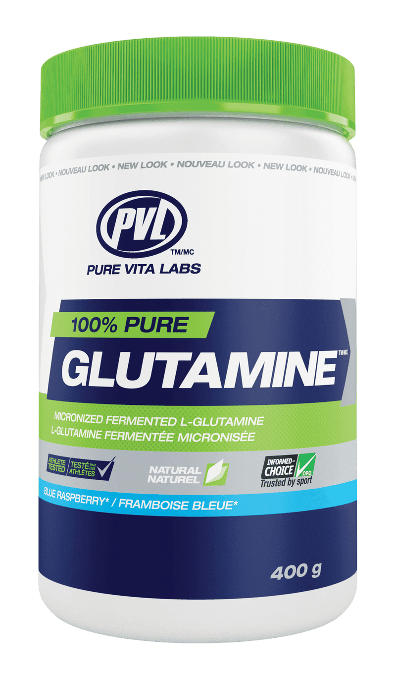 PVL Essentials 100% Pure Glutamine - Blue Raspberry 400 g Image 1