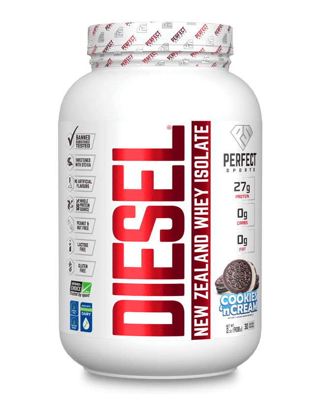 Perfect Sports Diesel New Zealand Whey Isolate Protein - Cookies 'n Cream 2 lbs Image 1