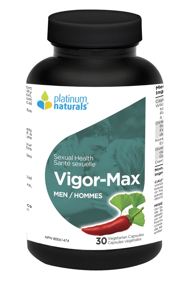 Platinum Naturals Vigor - Max Men Sexual Health Formula 30 VCaps Image 1