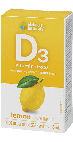 Platinum Naturals Vitamin D3 1000 IU - Lemon 15 mL Image 1