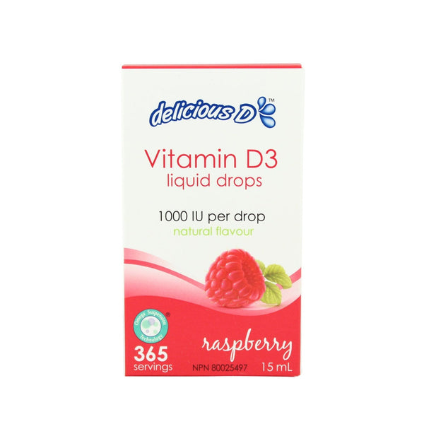 Platinum Naturals Vitamin D3 Drops 1000 IU - Raspberry 15 mL Image 1
