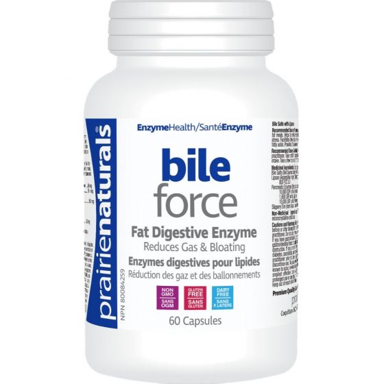 Prairie Naturals Bile Force with Lipase (60 Capsules)