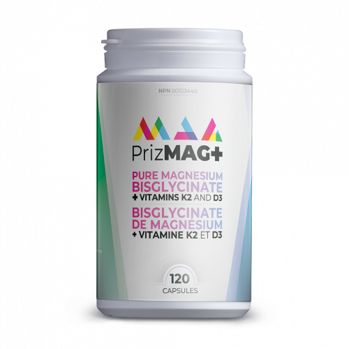 ITL Health PrizMAG+ Pure Magnesium Bisglycinate + Vitamins K2 & D3 (120 Capsules)