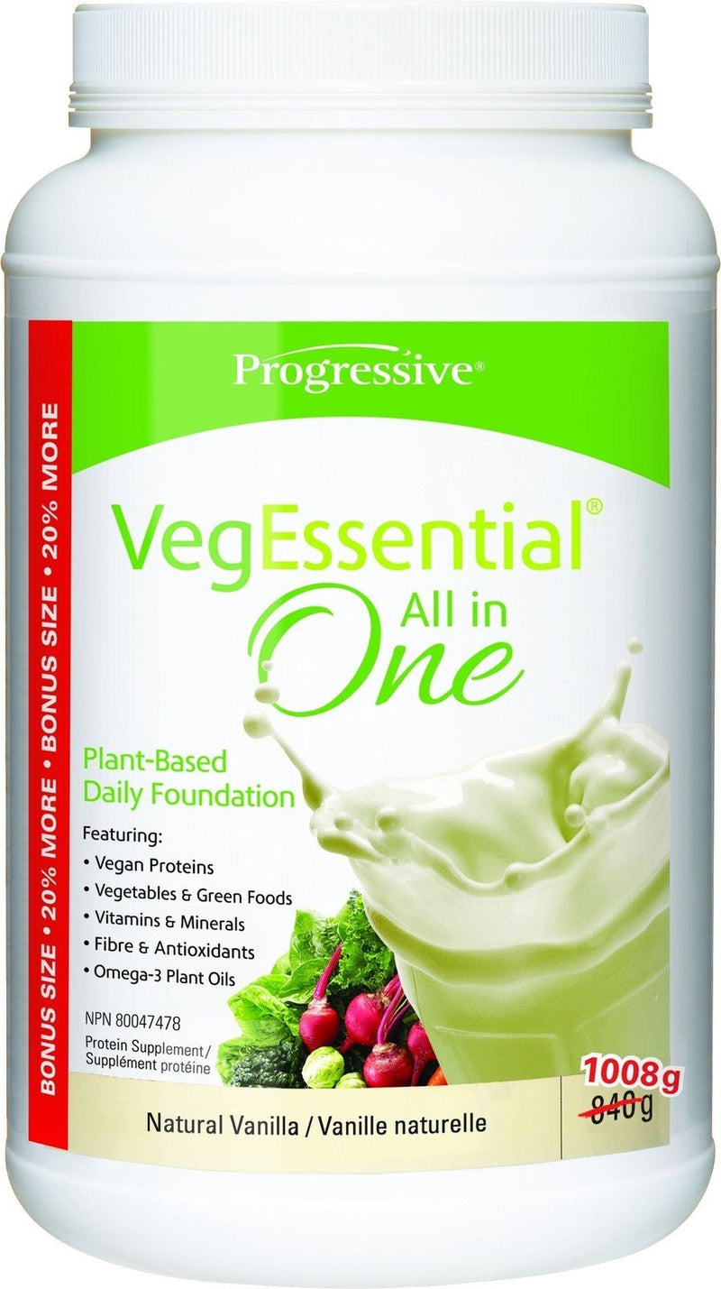 Progressive VegEssential All in One - Natural Vanilla BONUS SIZE 1008 g Image 1
