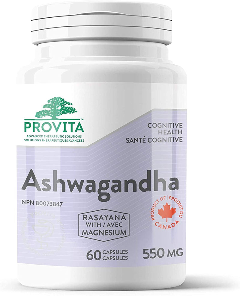 Provita Ashwagandha with Magnesium 550 mg 60 Capsules Image 1