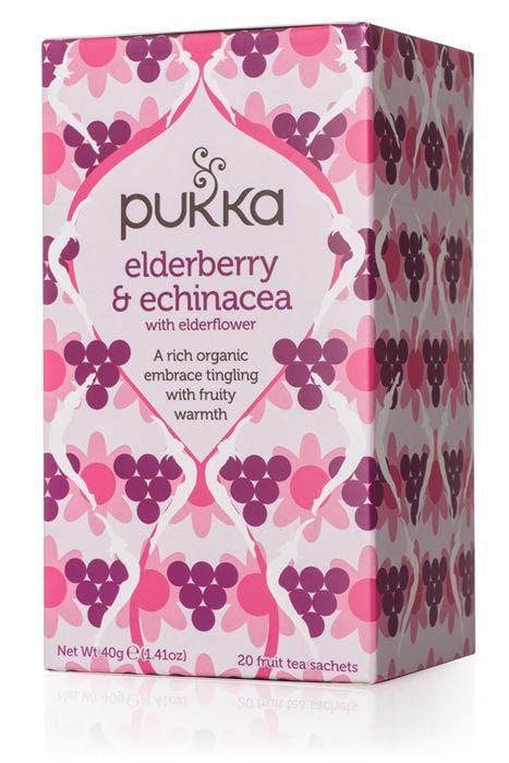 Pukka Elderberry & Echinacea with Elderflower Fruit Tea 20 Sachets Image 1