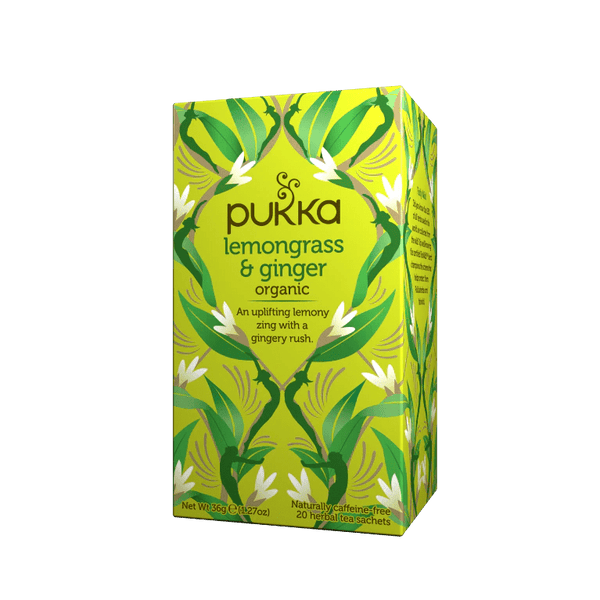 Pukka Lemongrass & Ginger Herbal Tea 20 Sachets Image 1