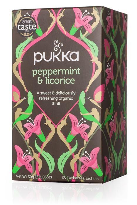 Pukka Peppermint & Licorice Herbal Tea 20 Sachets Image 1