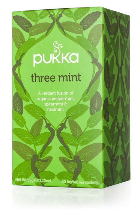 Pukka Three Mint Herbal Tea 20 Sachets Image 1