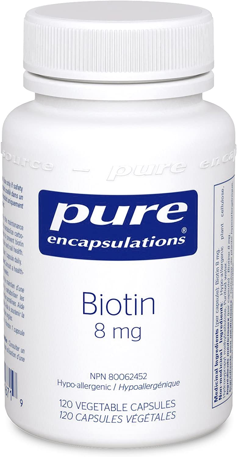 Pure Encapsulations Biotin 8 mg 120 VCaps Image 1