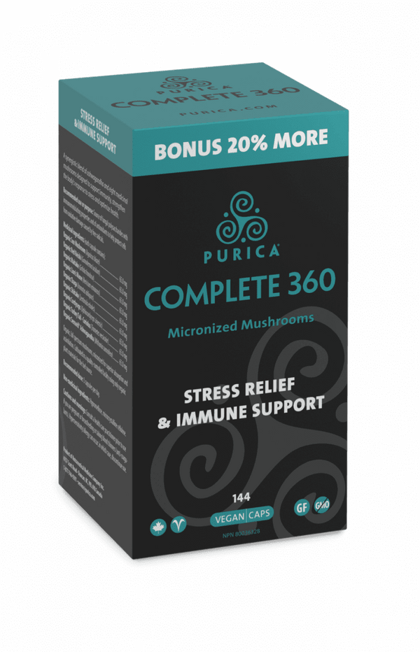 Purica Complete 360 Stress Relief & Immune Support BONUS SIZE 144 VCaps Image 1