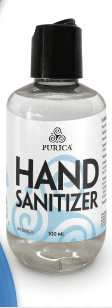 Purica Hand Sanitizer Glass Bottle 100 mL Image 1