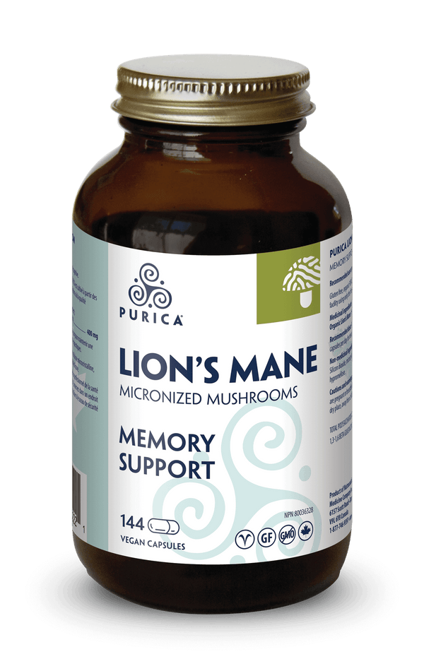 Purica Lion's Mane Memory Support BONUS SIZE 144 VCaps Image 1