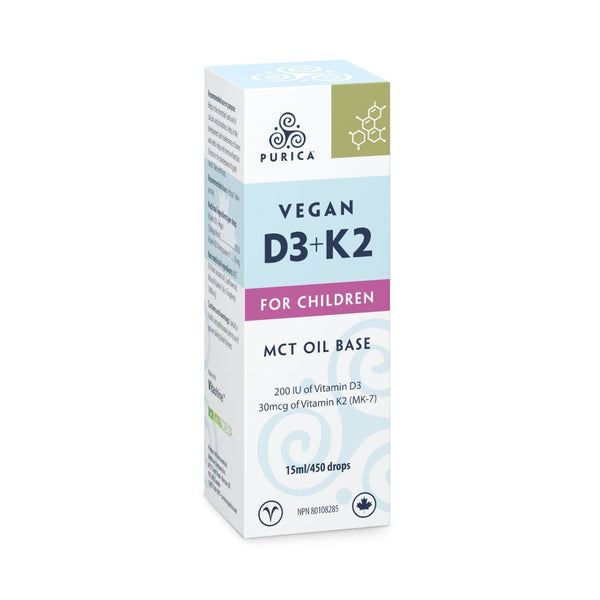 Purica Vegan D3 + K2 Drops For Children (15 mL)
