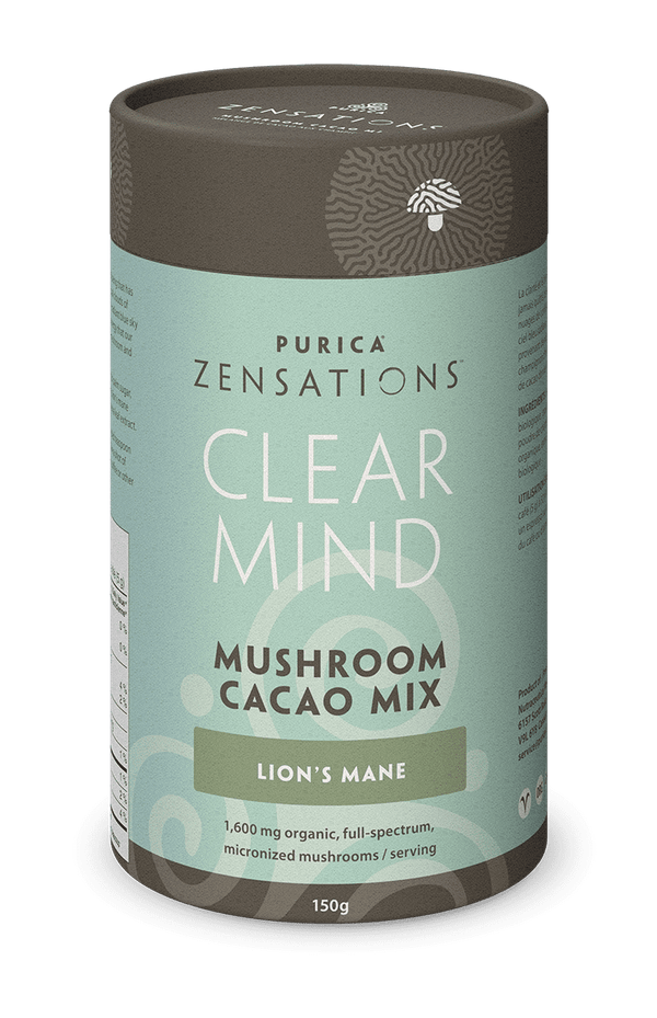Purica Zensations Clear Mind - Lion's Mane Mushroom Cacao Drink Mix 150 g Image 1