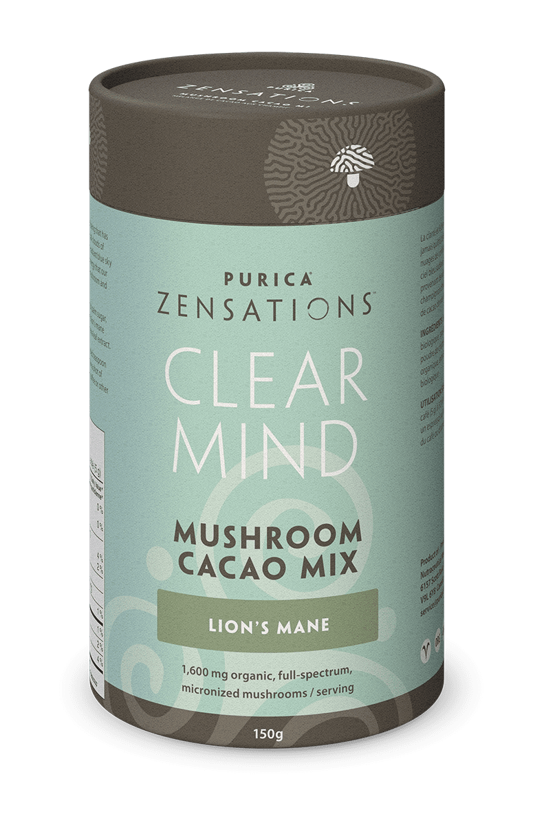 Purica Zensations Clear Mind - Lion's Mane Mushroom Cacao Drink Mix 150 g Image 1