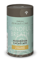 Purica Zensations Mindful Breath - Lion's Mane & Cordyceps Mushroom Cacao Drink Mix 150 g Image 1