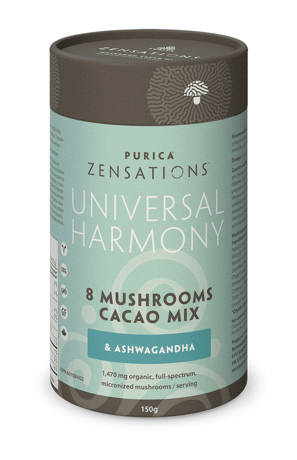 Purica Zensations Universal Harmony - Eight Mushrooms & Ashwagandha Cacao Drink Mix 150 g Image 1