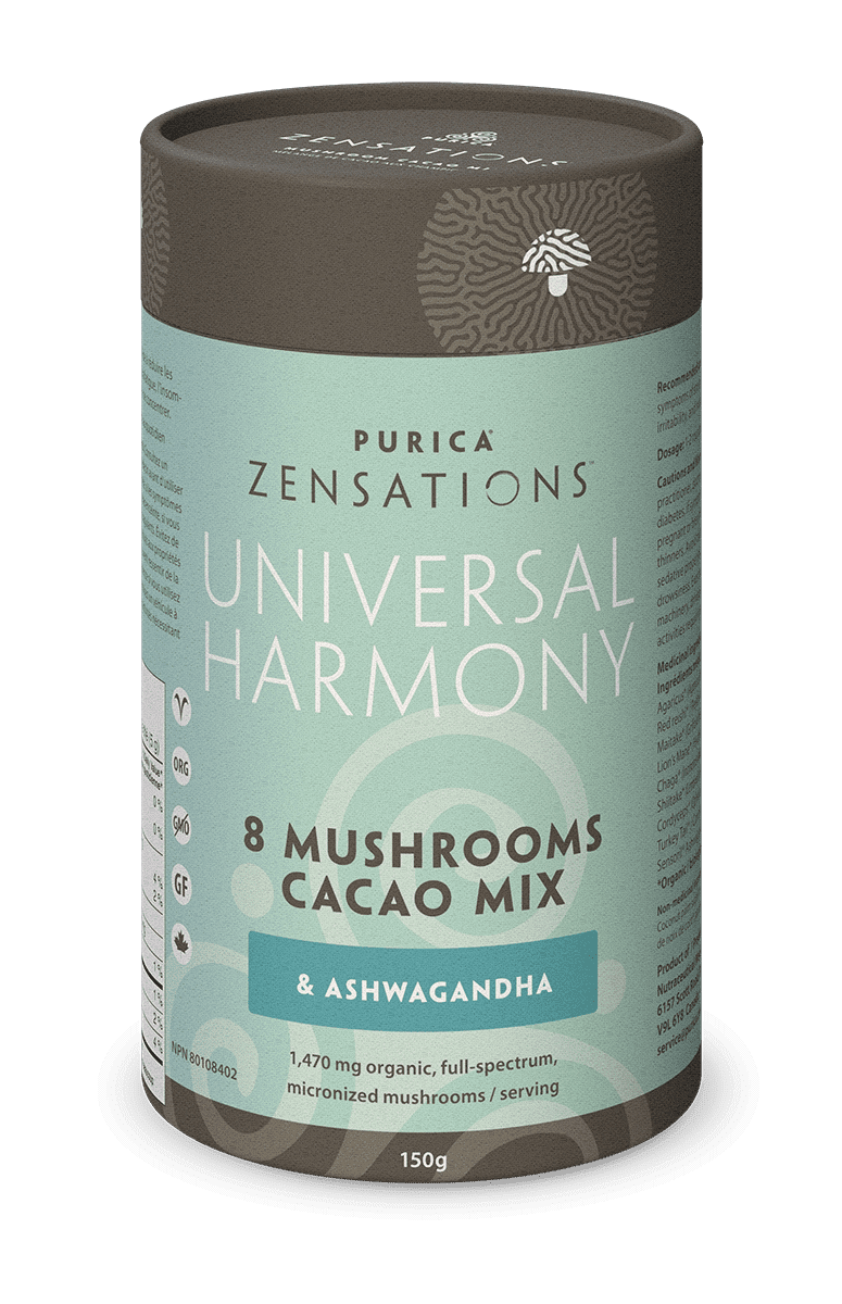 Purica Zensations Universal Harmony - Eight Mushrooms & Ashwagandha Cacao Drink Mix 150 g Image 1
