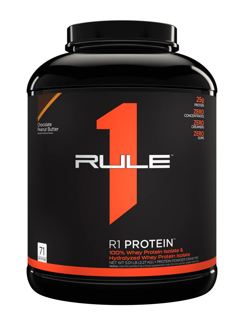 Rule One R1 Protein 100% Whey Isolate & Hydrolyzed Whey - Chocolate Peanut Butter