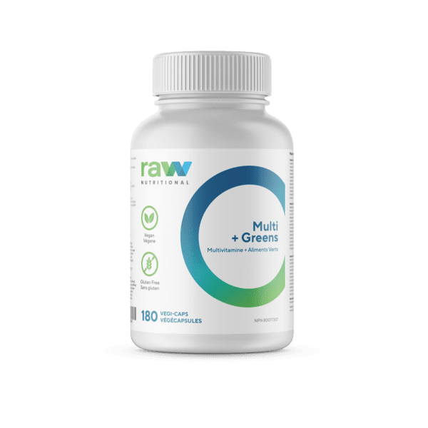 Raw Nutritional Multi + Greens 180 VCaps Image 1