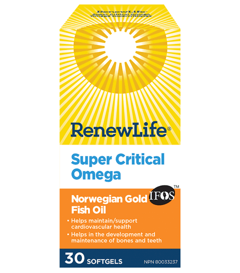 Renew Life Super Critical Omega Norwegian Gold Fish Oil Softgels Image 1