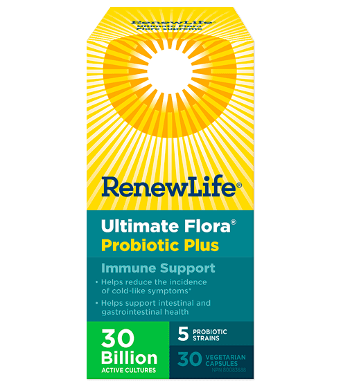 Renew Life Ultimate Flora Probiotic Plus Immune Support Billion 30 VCaps Image 1