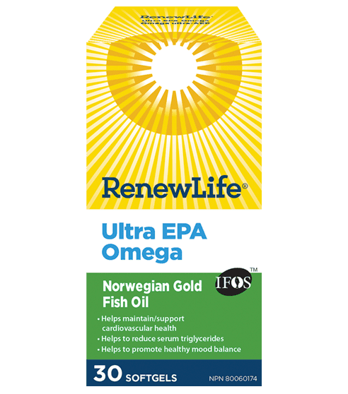 Renew Life Ultra EPA Omega Norwegian Gold Fish Oil 30 Softgels Image 1