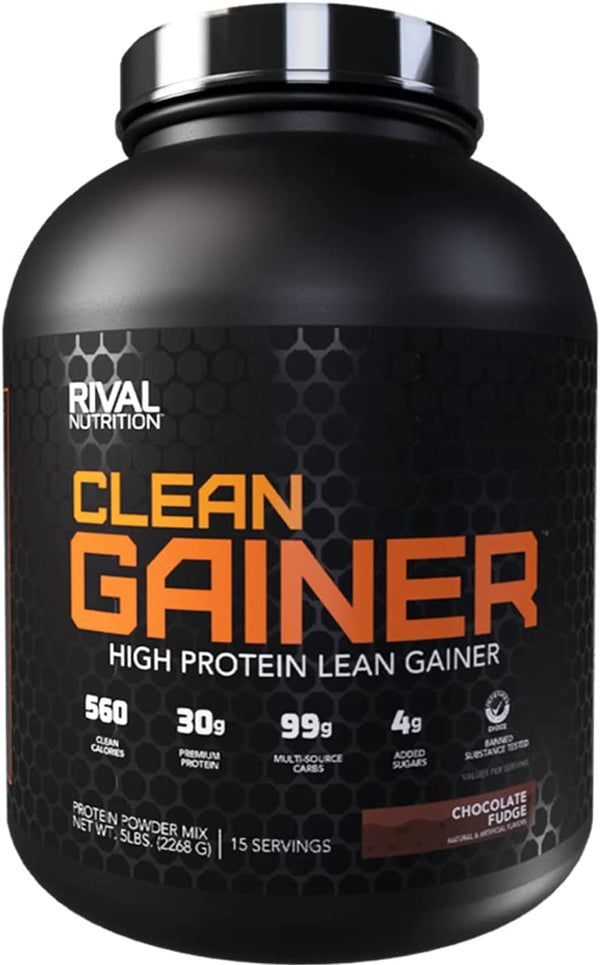 Rivalus Clean Gainer Protein Powder - Chocolate Fudge Image 1