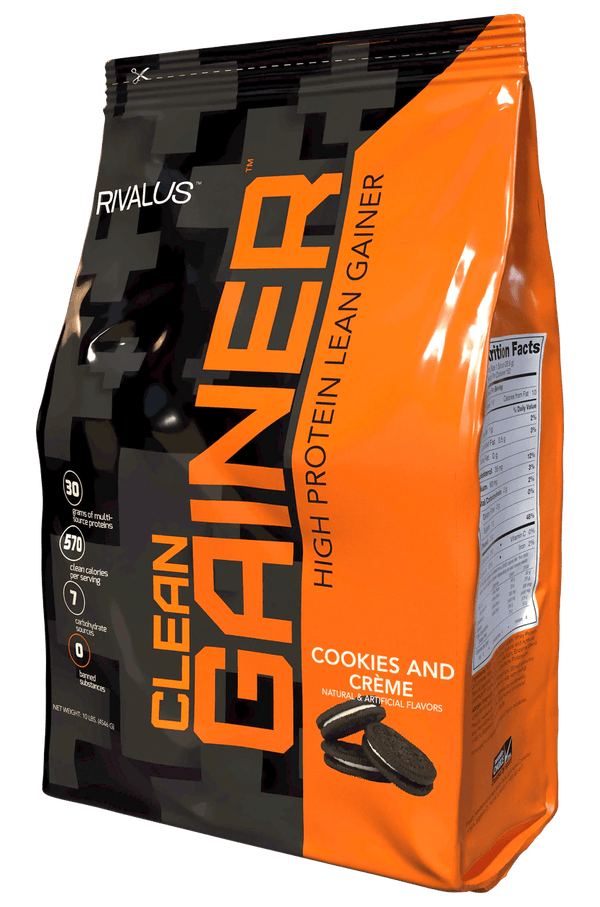 Rivalus Clean Gainer Protein Powder - Cookies & Creme Image 1