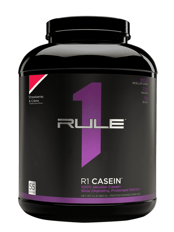 Rule One Casein Protein Powder - Strawberries & Creme 4 lbs Image 1