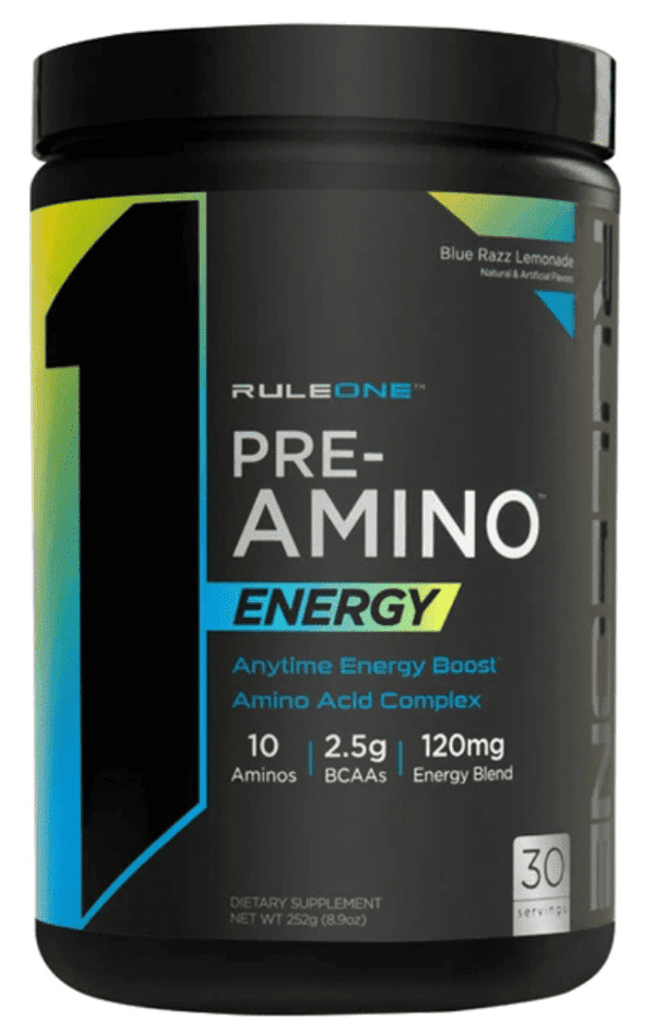 Rule One Pre-Amino Energy Powder - Blue Razz Lemonade 252 g Image 1