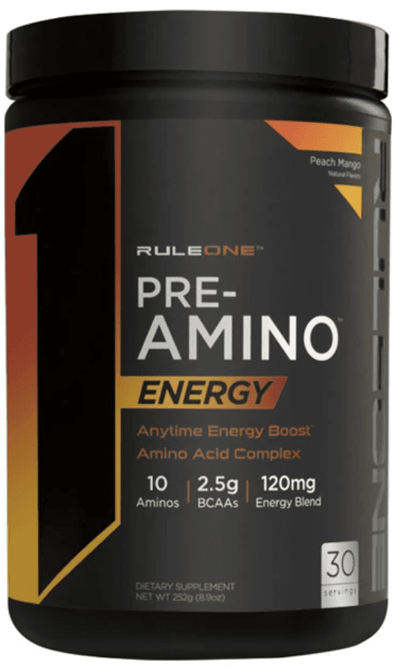 Rule One Pre-Amino Energy Powder - Peach Mango 252 g Image 1