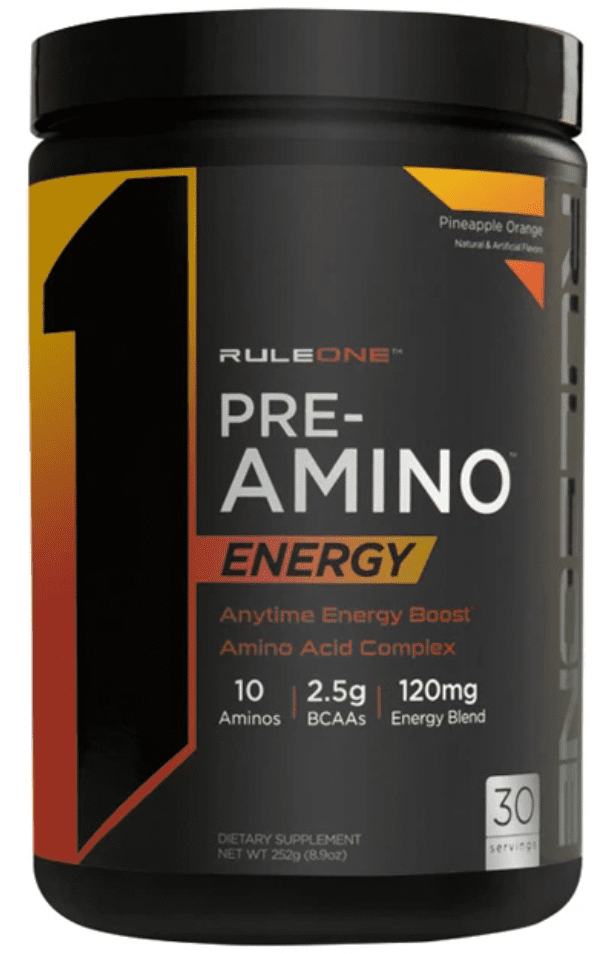 Rule One Pre-Amino Energy Powder - Pineapple Orange 252 g Image 1