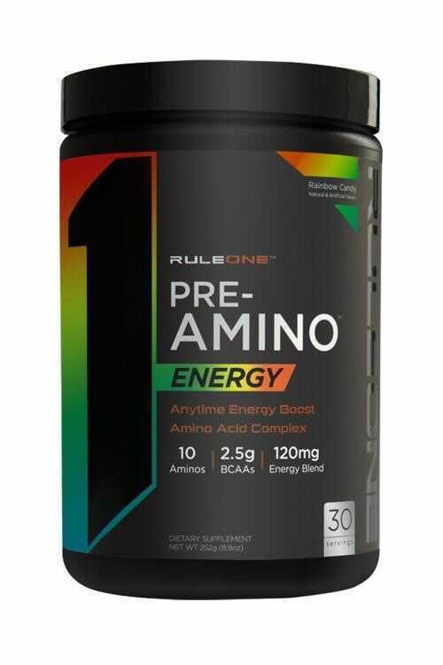Rule One Pre-Amino Energy Powder - Rainbow Candy 252 g Image 1