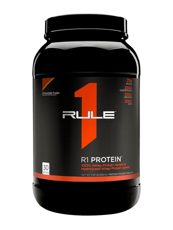 Rule One Protein Whey Isolate and Hydrolysate Powder - Chocolate Fudge Image 1
